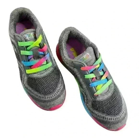 Fila Kids Kameo 3 Shoes Size 4 Gray Multi Color At - Picture 3 of 10